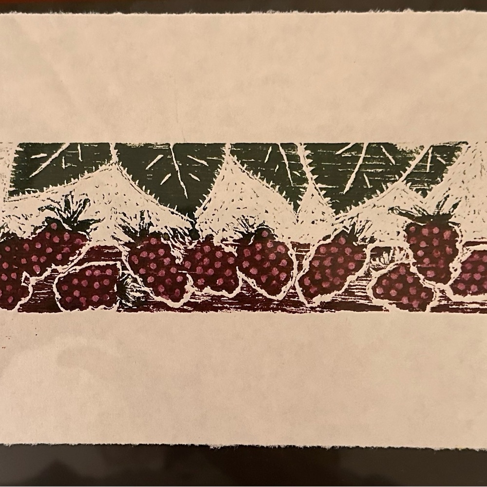 Original hand-made berry print